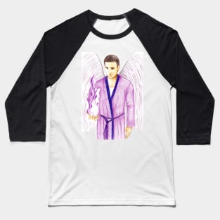 Archangel Zadkiel Keeper of the Violet Flame- Dark Grey Baseball T-Shirt